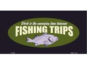 FISHING TRIPS Aluminum License Plate SB LP3833