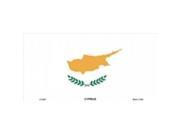 Cyprus Flag Aluminum License Plate SB LP4002