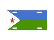 Djibouti Flag Aluminum License Plate SB LP4003