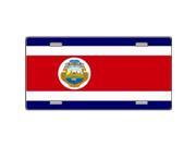 Costa Rica Flag Aluminum License Plate SB LP2155