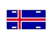 Iceland Flag Aluminum License Plate SB LP4030