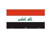 Iraq Flag Aluminum License Plate SB LP4035