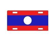 Laos Flag Aluminum License Plate SB LP4072