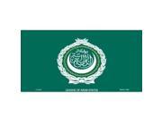 League of Arab States Flag Aluminum License Plate SB LP4074