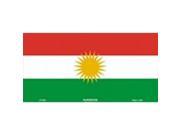 Kurdistan Flag Aluminum License Plate SB LP2485
