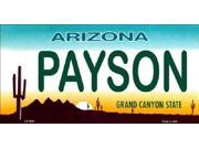 PAYSON Arizona State Background Aluminum License Plate SB LP2556