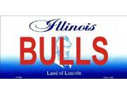 BULLS Illinois State Background Aluminum License Plate SB LP2566