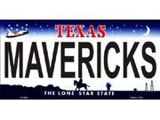 MAVERICKS Texas State Background Aluminum License Plate SB LP2568