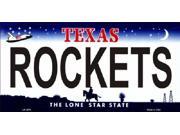 ROCKETS Texas State Background Aluminum License Plate SB LP2572