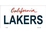 LAKERS California State Background Aluminum License Plate SB LP2575