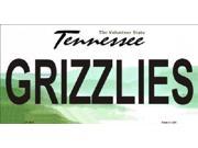 GRIZZLIES Tennessee State Background Aluminum License Plate SB LP2576