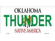 THUNDER Oklahoma State Background Aluminum License Plate SB LP2583