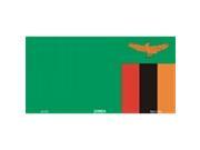 Zambia Flag Aluminum License Plate SB LP4179