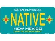 NATIVE New Mexico Teal State Background Aluminum License Plate SB LP2794