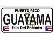 GUAYAMA Puerto Rico State Background Aluminum License Plate SB LP2839