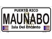 MAUNABO Puerto Rico State Background Aluminum License Plate SB LP2858