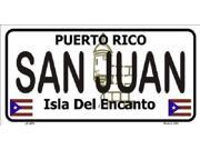 SAN LORENZO Puerto Rico State Background Aluminum License Plate SB LP2874