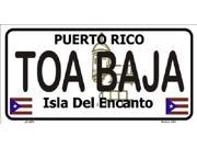 TOA BAJA Puerto Rico State Background Aluminum License Plate SB LP2879