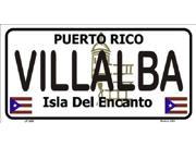 VILLALBA Puerto Rico State Background Aluminum License Plate SB LP2885