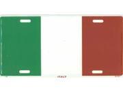 Italy Flag Aluminum License Plate SB LP529