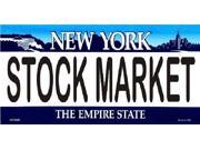 STOCK MARKET New York State Background Aluminum License Plate SB LP3548