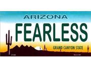 FEARLESS Arizona State Background Aluminum License Plate SB LP3668