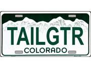 TAILGTR Colorado State Background Aluminum License Plate SB LP3672