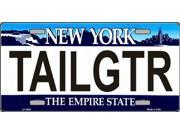 TAILGTR New York State Background Aluminum License Plate SB LP3684