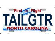 TAILGTR North Carolina State Background Aluminum License Plate SB LP3685