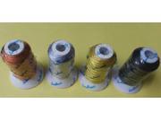 Simthread 4 colors metallic embroidery thread Bronze Silver Gold Black color machine embroidery threads