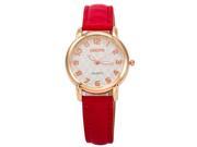 Korean Casual Dial Ladies Watches Red