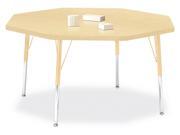 Berries Elementary Height Maple Top Edge Octagon Table