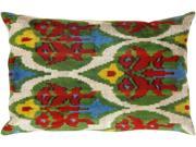 Ikat Silk Lumbar Pillow