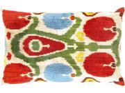 Ikat Silk Lumbar Pillow