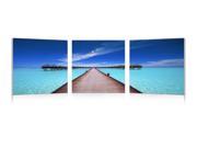 Baxton Studio Overwater Bungalow Mounted Photo Print Triptych
