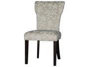 Chintaly Melanie Curved Back Parson Side Chair In Neutral Floral Fab. [Set of 2]