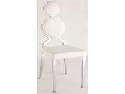 Chintaly Oprah Double Ring Back Side Chair In White [Set of 2]