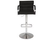 Chintaly 0661 Pneumatic Gas Lift Swivel Height Stool In Black