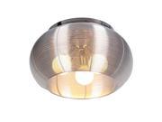 Bromi Design Home Decorative Lighting Stainless Steel Finish Modern Style Lenox 3 Light Round Silver Flush Mount