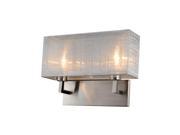 Bromi Design Home Decorative Lighting Modern Style Prescott Double Silk Silver Wall Scone