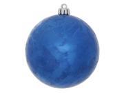 2.75 Blue Crackle Ball Ornament UV Drilled 12 Ba