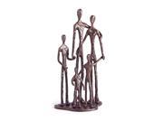 DanyaB Home Indoor Family of Five Bronze Sculpture