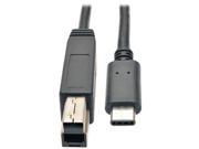 Tripp Lite U422003 3 ft. USB 3.1 Gen 1 5 Gbps Cable USB Type C USB C to USB Type B