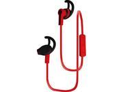 Coby Built In Mic Sweat Resistant Tangle Free Flat Cable Headphone CEBT 402 RED Red