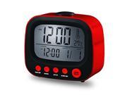 Coby CBC 52 RED Retro LCD Alarm Clock Red
