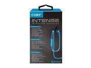 Coby Built In Mic Sweat Resistant Tangle Free Flat Cable Headphone CEBT 402 BLU Blue