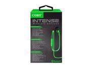 Coby Built In Mic Sweat Resistant Tangle Free Flat Cable Headphone CEBT 402 GRN Green