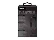 Coby Built In Mic Sweat Resistant Tangle Free Flat Cable Headphone CEBT 402 BLK Black