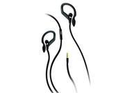 Coby Built In Mic Sweat Resistant Tangle Free Flat Cable Headphone CVE 406 BLK Black
