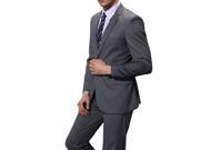 2015 Single breasted double button business and leisure Slim business suits Dark Grey XL